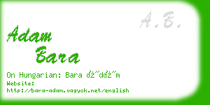 adam bara business card